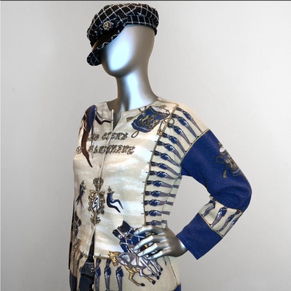 Blumarine baroque button up cardigan, bourgeois "les crots de blumarine" S/M